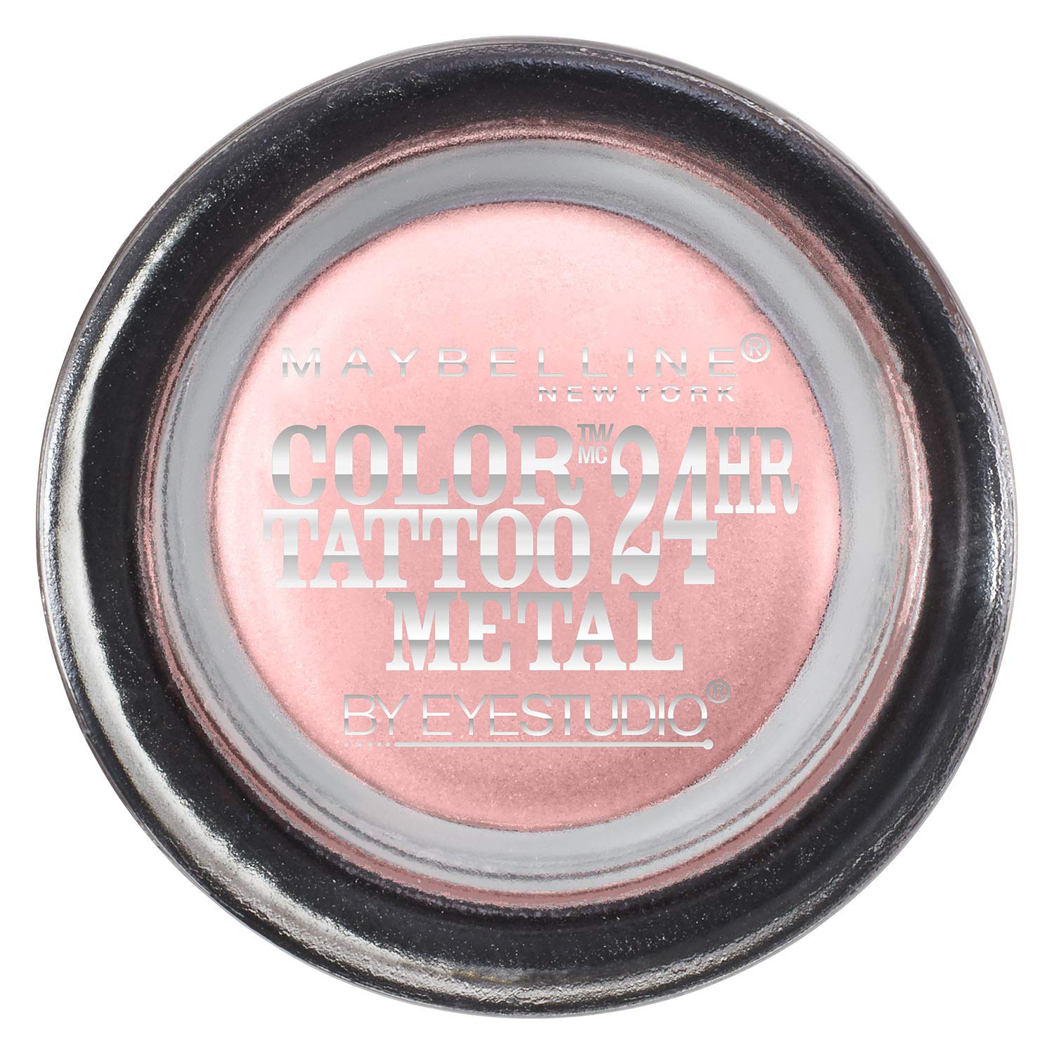 Maybelline New York Eyestudio ColorTattoo Metal 24HR Cream Gel Eyeshadow, Inked in Pink, 0.14  (1 Count)