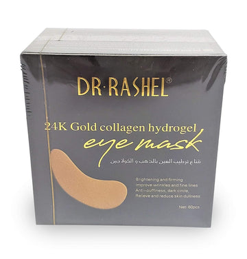 Dr Rashel 24k Gold Collagen Hydrogel Eye Mask | Improve Wrinkles, Anti Puffiness, And Dark Circle | 60 Pcs of Eye Mask