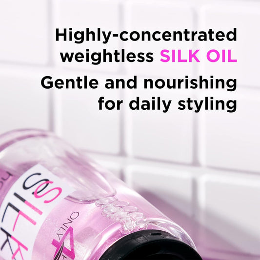 ONLY4HAIR Silk Hair Oil for Dry Damaged Hair Treatment - Anti Frizz Control Hair Care Serum - Jojoba & Argan & Almond Oi