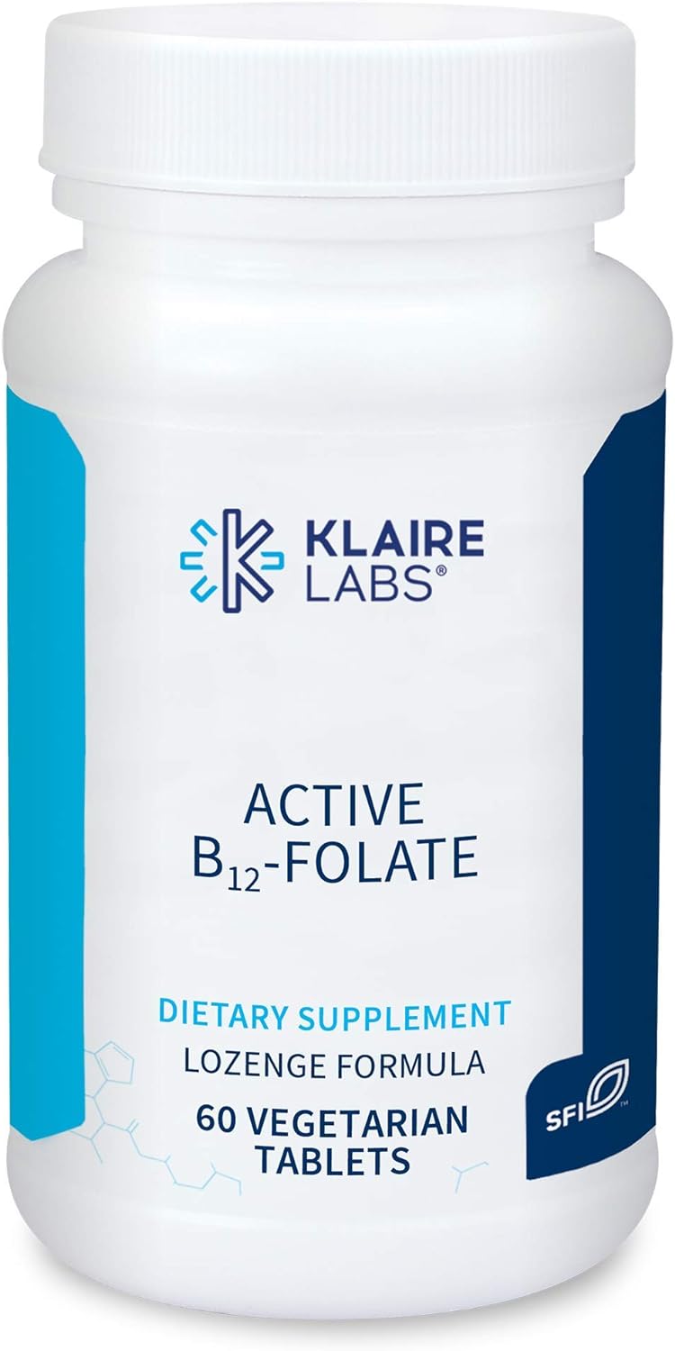 Klaire Labs Active B12-Folate Lozenges - Vitamin B12 Supplement (Methy