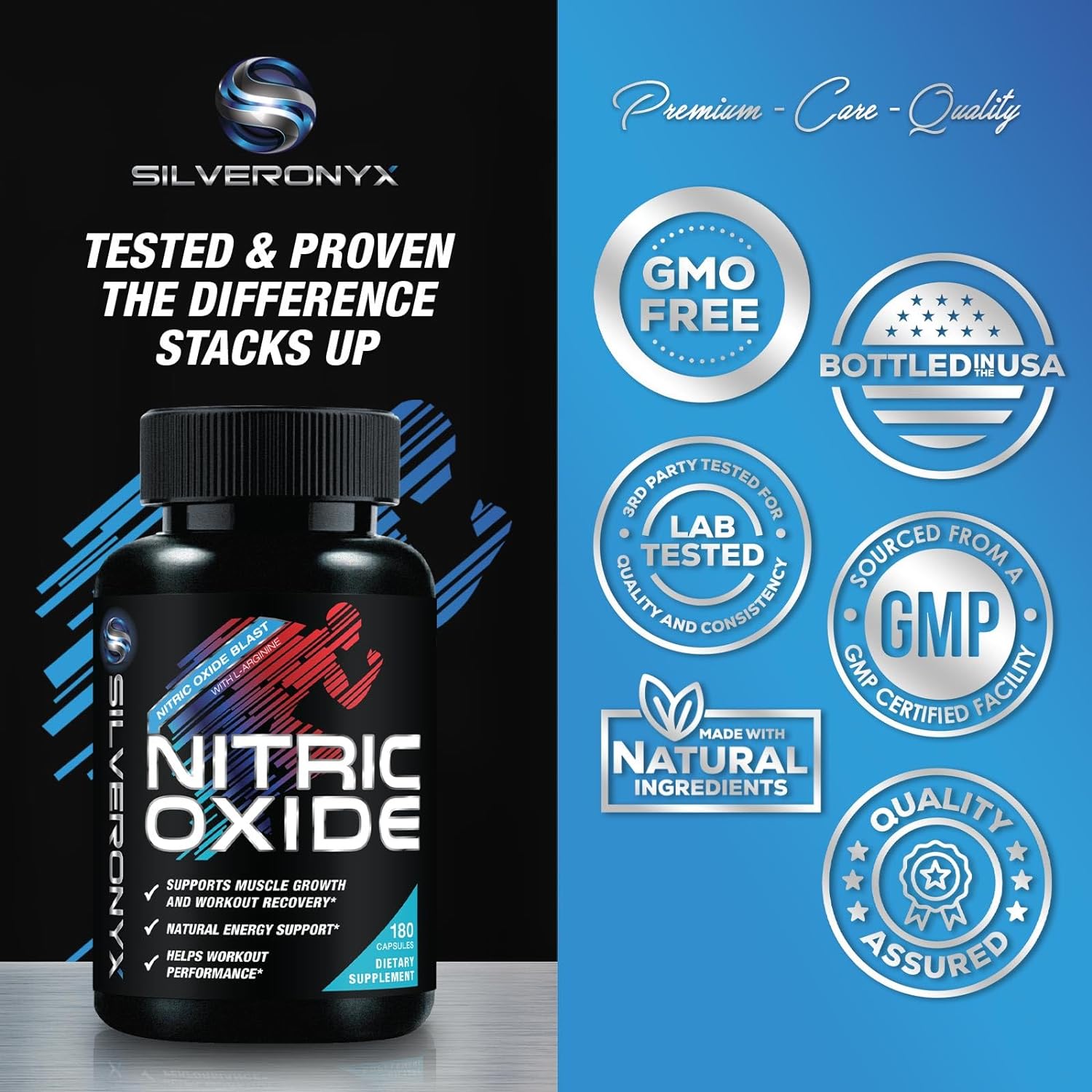  Extra Strength Nitric Oxide Supplement L Arginine 3X Streng