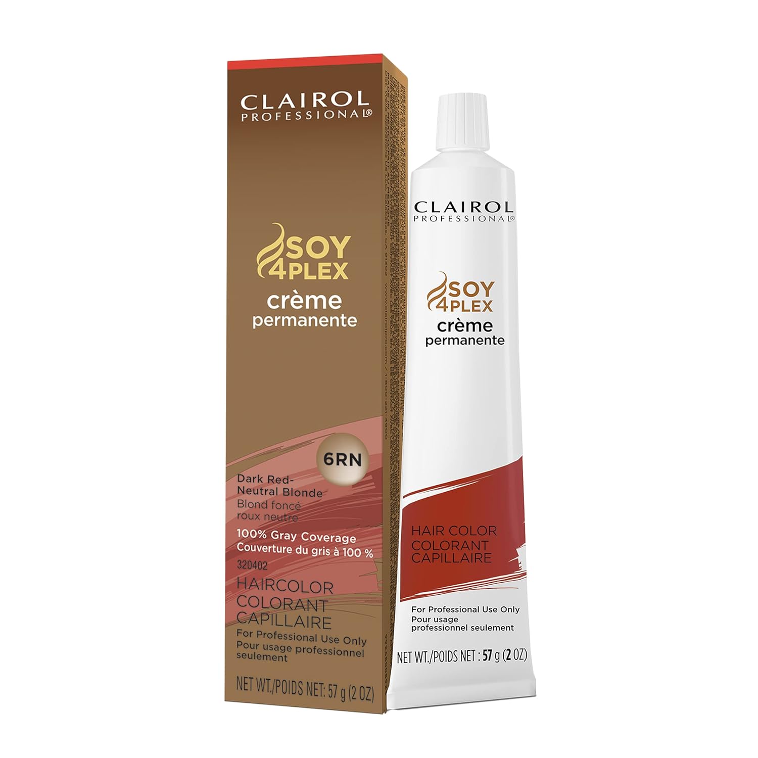 Clairol Professional Permanent Crème, 6rn Dark Red Neutral Blonde, 2  (Pack of 1)