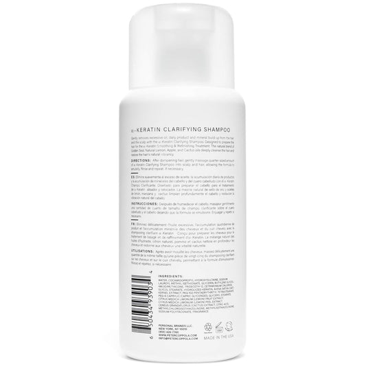 PETER COPPOLA a-Keratin Clarifying Shampoo - Gentle and Deep Cleansing & Hydrating Shampoo - Removes Oil, Excess Product - Reduces Oily Hair (10  )