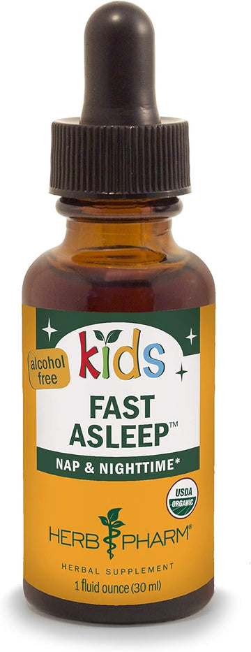 Herb Pharm Kids Fast Asleep – Certified Organic, Alcohol-Free Liquid Herbal Sleep Aid