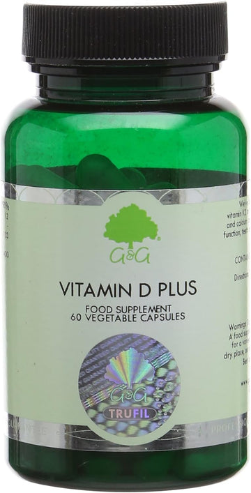 Vitamin D3 Plus | Vitamin D, C & K Supplement | 60 Vegetarian Capsules80 Grams