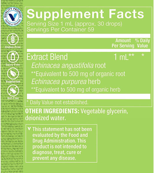 The Vitamin Shoppe Echinacea Extract, Alcohol Free, Herbal Supplement
