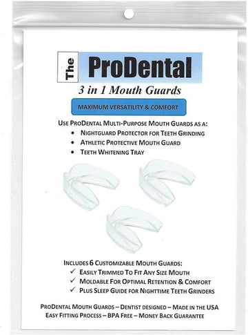 Professional Mouth Guard for Grinding Teeth - 6 Customizable Dental Guards - 2 Sizes, USA Made, BPA Free | Eliminate Bruxism, Teeth Clenching | Also for Sports & Teeth Whitening