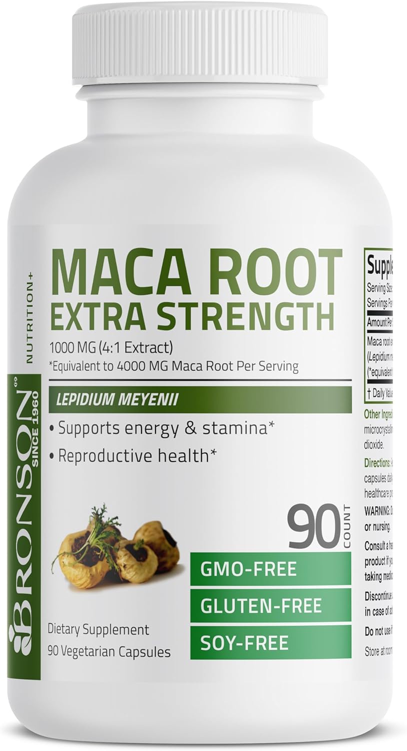 Bronson Maca Root Extra Strength (from 1000mg 4:1 Extract Equivalent t