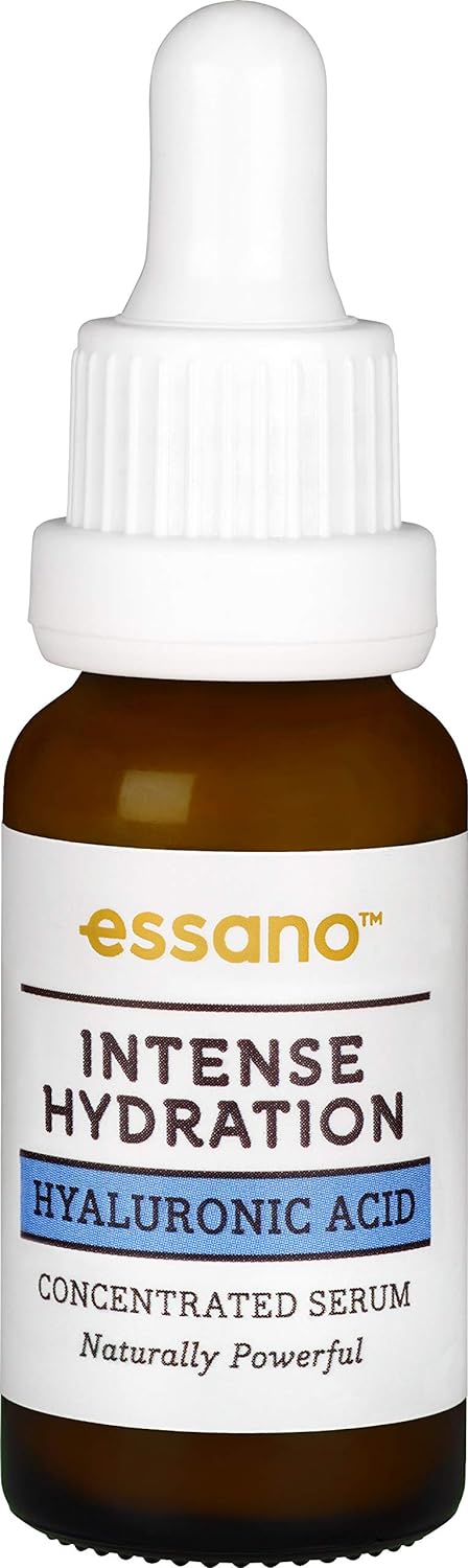 Essano Intense Hydration Hyaluronic Acid Concentrated Serum, Instantly Hydrating, Boost Moisture Retention, Plump & Smooth Skin Lightweight & Fast Absorbing, Suitable for All Skin Types, Achieve Dewy & Supple Complexion, Cruelty Free Skincare, 20, 0.