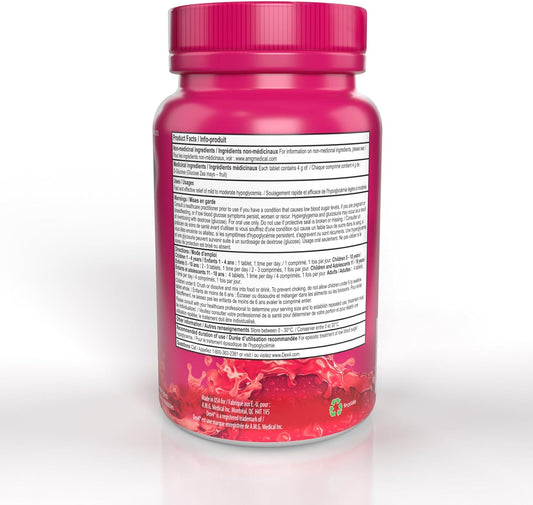 Dex4 Glucose Tablets, Raspberry, 50 Count Bottle, Each Tablet Contains