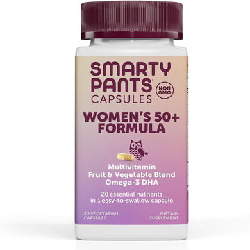 SmartyPants Multivitamin for Women 50+: Omega-3 DHA, Zinc for Immunity