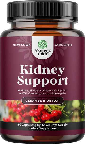 Kidney Support Cranberry Pills for Women and Men - High Strength Kidne