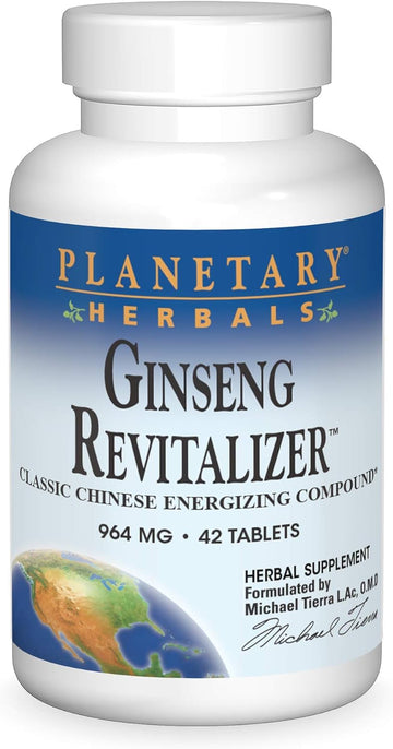 Planetary Herbals Ginseng Revitalizer Tablets, 42 Count