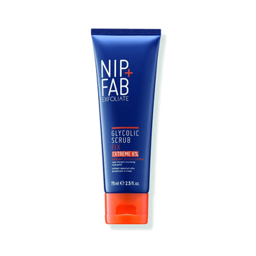 Nip + Fab Glycolic Acid Fix Face Scrub Extreme with Salicylic Acid, Aloe Vera AHA/BHA Exfoliating Facial Cleanser Polish for Refining Pores Skin Brightening, 75  2.5