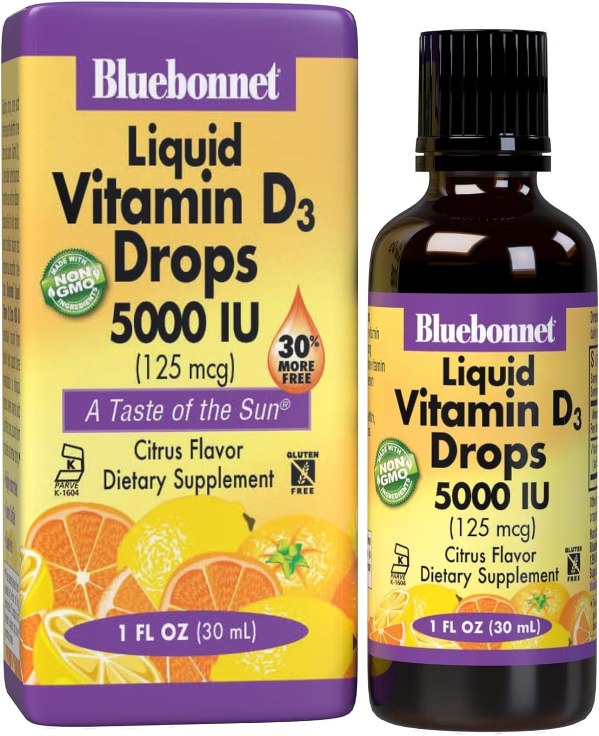 Bluebonnet Nutrition Liquid Vitamin D3 Drops 5000 Iu, Aids In Muscle A