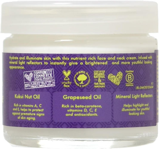 Shea Moisture Kukui Nut & Grapeseed Oils Youth-infusing Face & Neck Cream for Unisex, 2