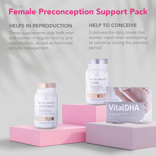 Zita West Female Preconception Support Pack Including Vitafem, Vitafem350 Grams