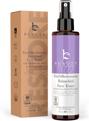 Face Toner - Bakuchiol Facial Spray, Facial Toner & Skin Toner, Aloe & Witch Hazel Toner for Face Spray, Face Toner for Women & Men, Hydrating Toner for Oily Skin & Dry Skin, Light Astringent for Face