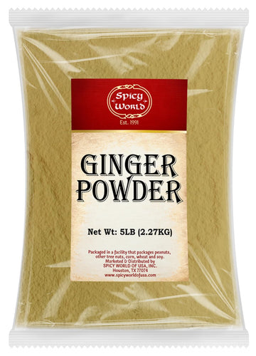 Spicy World Ginger Powder 5 Pound Bulk Bag - Ground Ginger Root5 Pound
