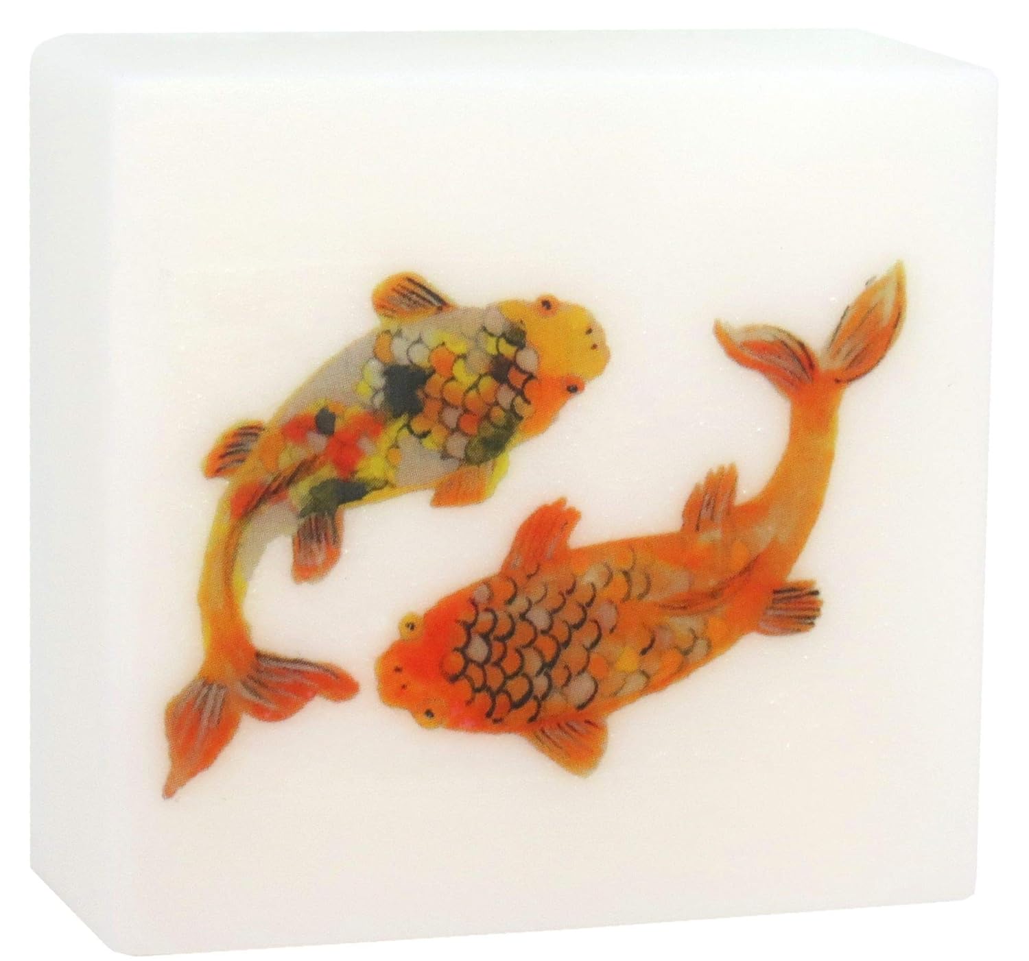 Eclectic Lady Orange Clove Scented Glycerin Soap with Koi Fish Design