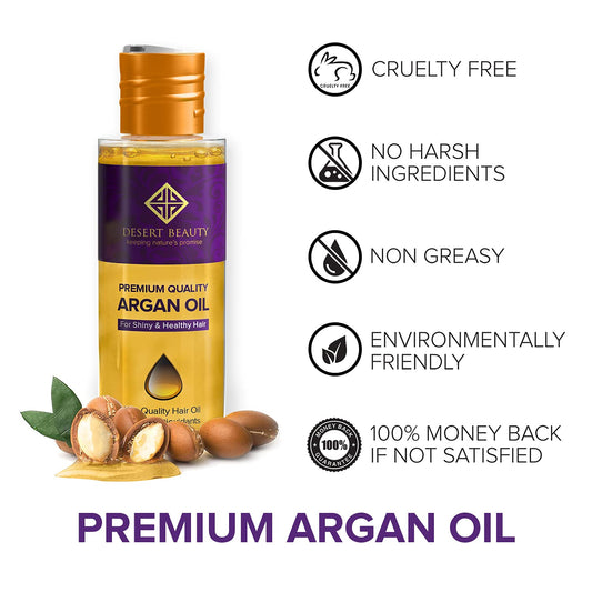 Premium Argan Oil for Hair, Hair Oil Treatment for Dry Damaged Hair, Leave in Hair Growth Oil (120 ML/4 OZ) Moroccan Oil