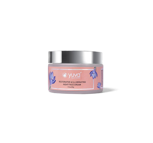 Yuva Ayurveda Restorative & Illuminating Night Face Cream: Serum in Cream Treatment, 50 | 1.7