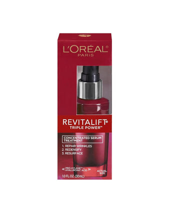 L'Oreal Paris Revitalift Triple Power Anti-Aging Concentrated Face Serum, Hyaluronic Acid and Pro-Xylane, Reduces Wrinkles 1