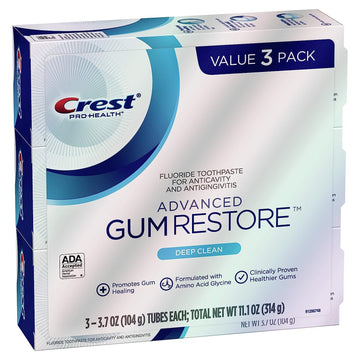 Crest Pro-Health Advanced Gum Restore Toothpaste, Deep Clean 3.7  (Pack of 3)