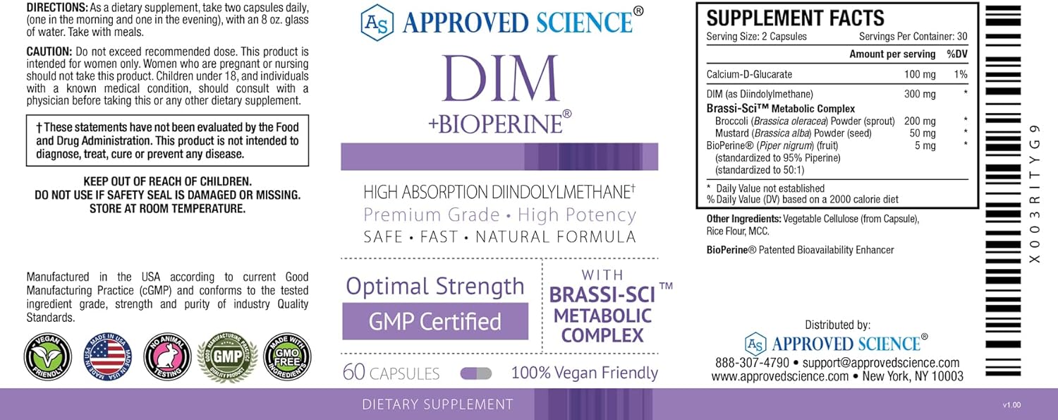 Approved Science DIM - Advanced Estrogen Metabolism Support - DIM, Bro