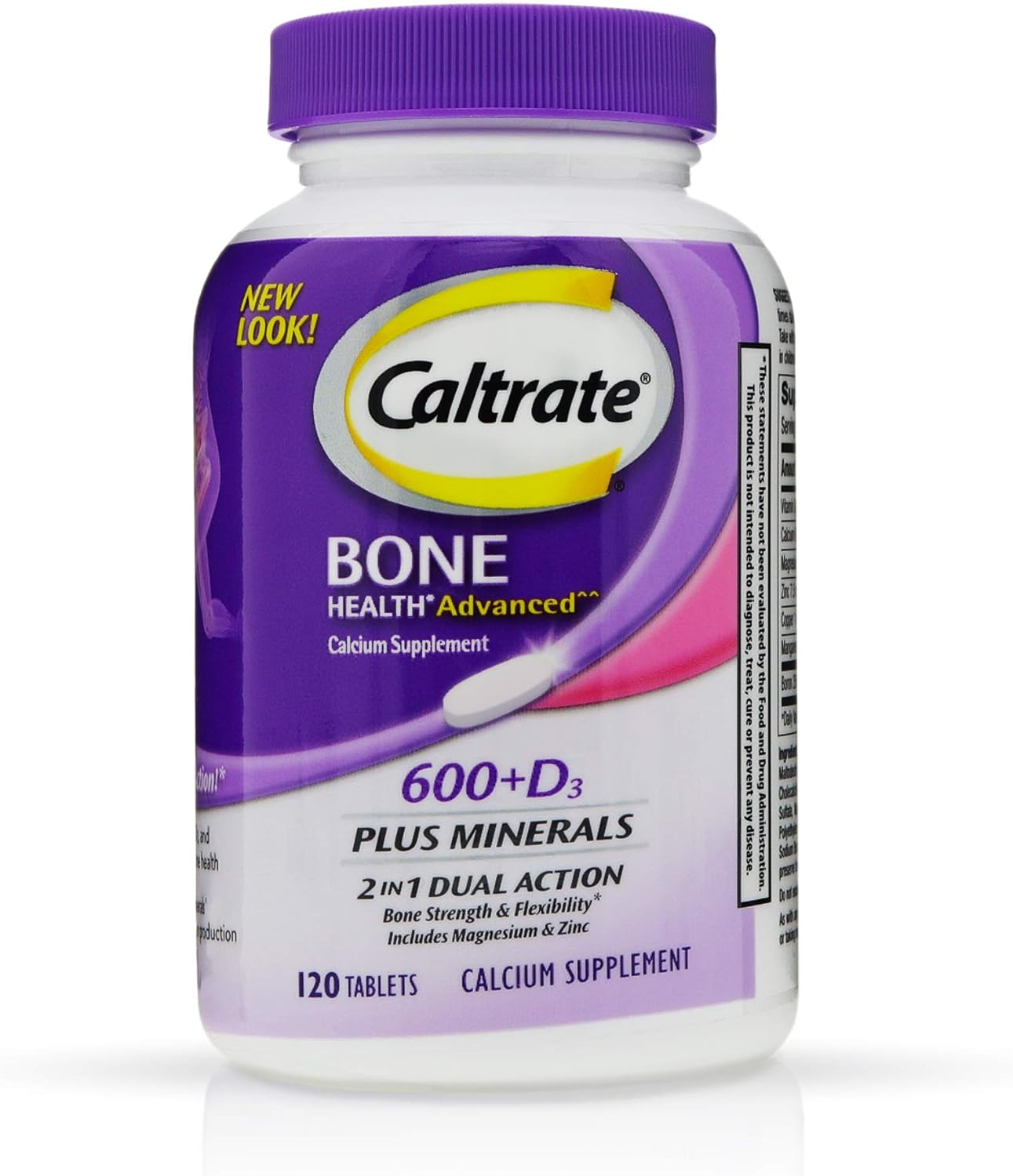Caltrate Calcium & Vitamin D3 Supplement 600+D3 Plus Minerals Tablet, 