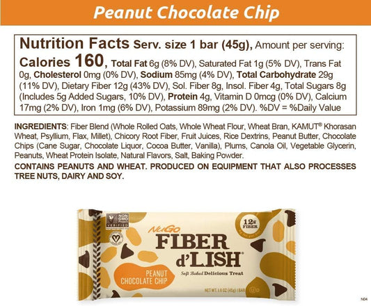 NuGo Fiber D'lish Variety Chocolate Brownie & Peanut Chocolate Chip, 11 Pounds