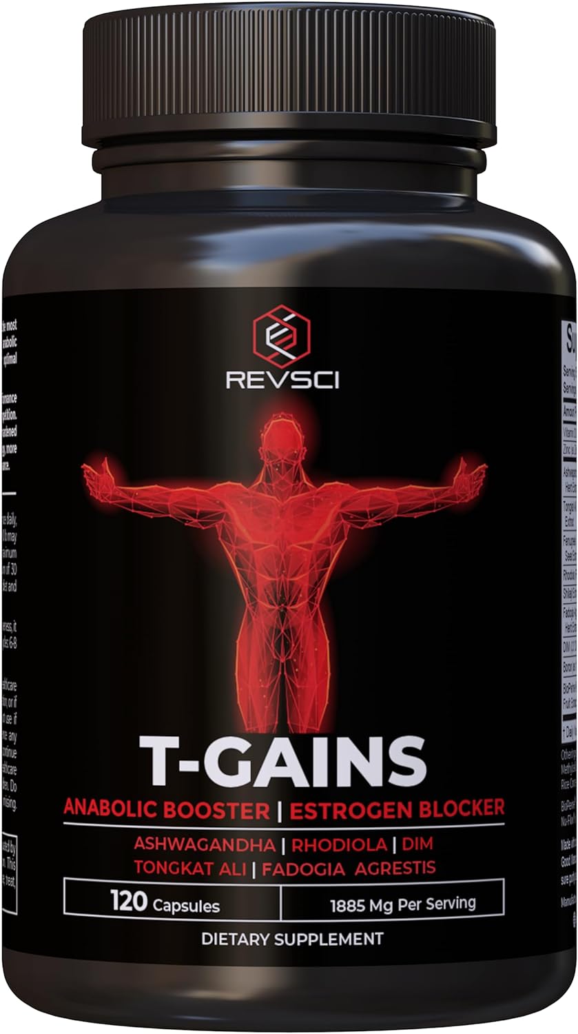 Anabolic Workout Supplement For Men & Muscle Builder For Men - Total Gains Fadogia Agrestis And Tongkat Ali For Men, Aro