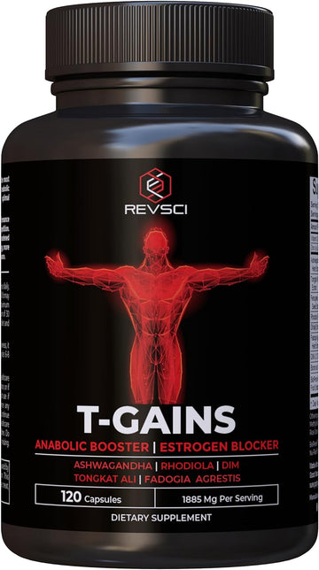 Anabolic Workout Supplement for Men & Muscle Builder for Men - Total GAINS Fadogia Agrestis and Tongkat Ali for Men, Aro