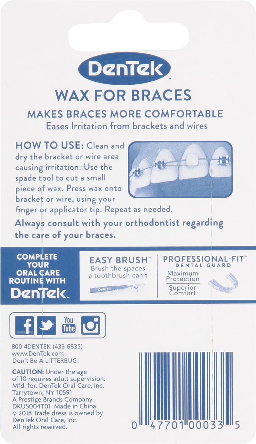 DenTek Wax for Braces, (Pack of 24)