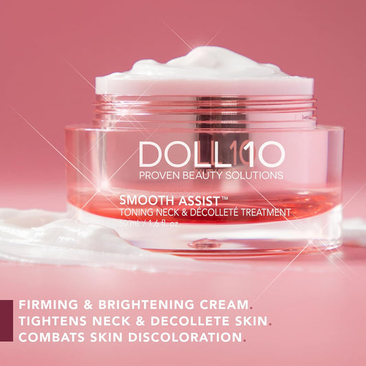 Doll 10 Smooth Assist Toning Neck & Decollete Treatment - Anti-Aging Neck Firming & Tightening Moisturizer Cream