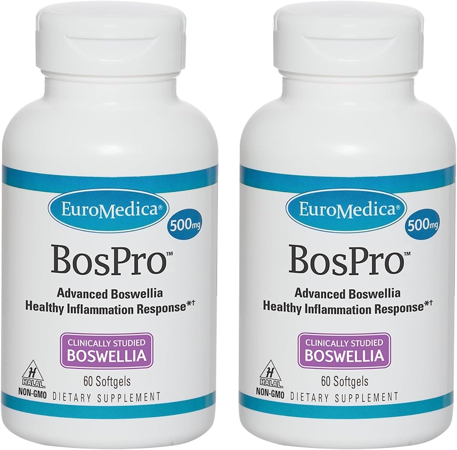 Euromedica BosPro - 60 Softgels, Pack of 2 - Extra Strength Boswellia