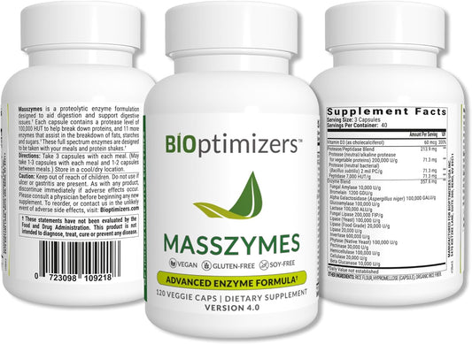 BiOptimizers Complete Gut Health Bundle - Digestive Enzymes with Probi7.58 Ounces