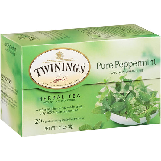 Twining Tea Pure Peppermint, 20 Count - 3 Pack