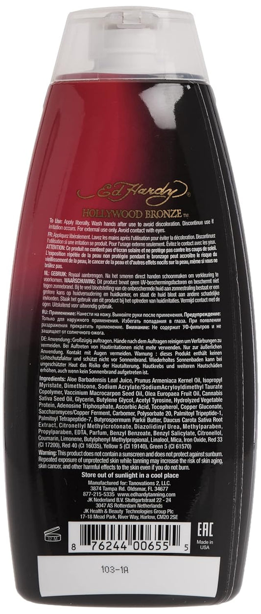 Ed Hardy Hollywood Bronze Bronzer Tanning Lotion, 10