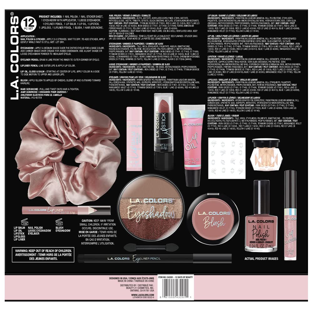 LA Colors, 12 Days Of Beauty Makeup Gift Set