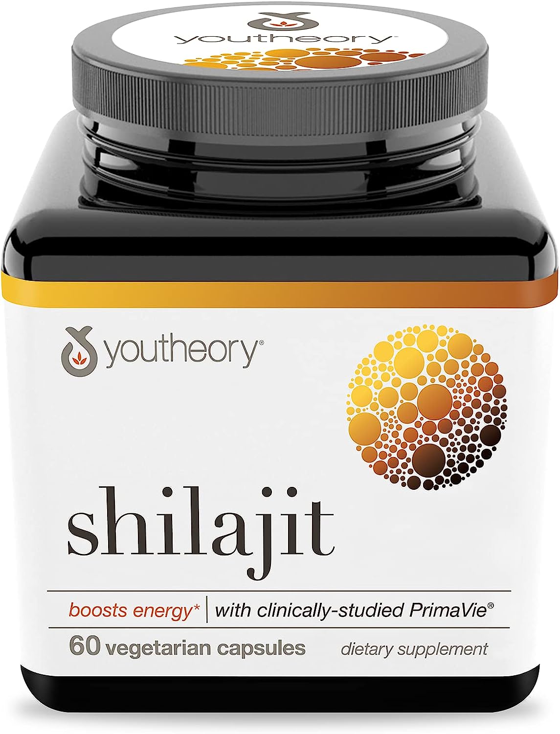 Youtheory Shilajit, Pure Himalayan Superfoood, Energy Support, 60 Vegetarian Capsules