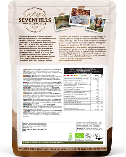 Sevenhills Wholefoods Organic Raw Maqui Berry Powder 250g

250 Grams