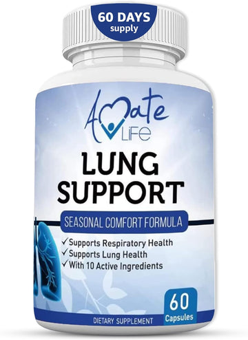 Amate Life Lung Support Dietary Supplements Herbal Breathing Support 12.57 Ounces