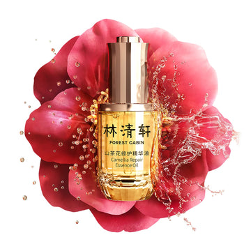 Forest Cabin Camellia Repair Essence Oil for Face, Anti Aging Serum, Promote Cell Autophagy Serum for Fine Lines and Wrinkles, 15