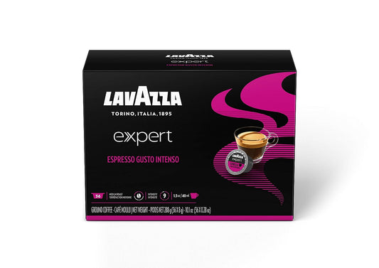 Lavazza Expert Espresso Gusto Intenso Capsules (36 Capsules), Expert Espresso Gusto Intenso, 36Count,Value Pack, Blended and roasted in Italy, Full and balanced blend