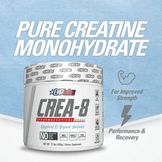 EHPlabs CREA-8 Creatine Monohydrate Powder - Creatine Powder for Build