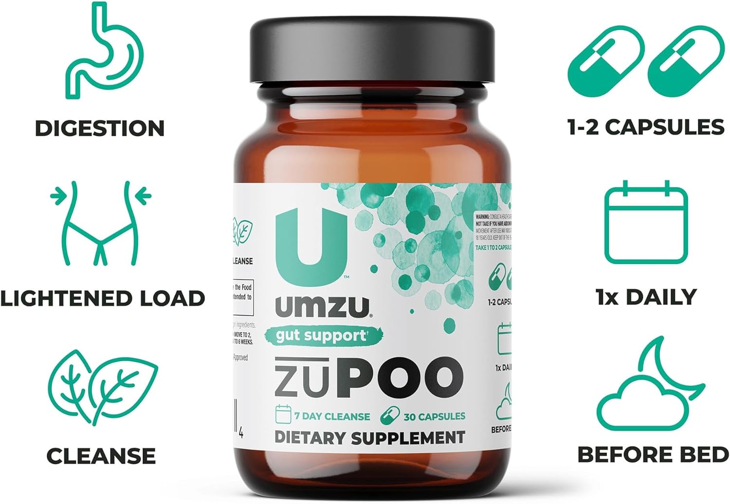  UMZU zuPOO - Colon Cleanse & Gut Support Supplement, Health