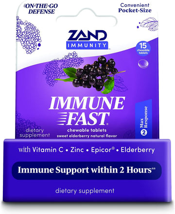 Zand Immune Fast Elderberry Chews | Boosts Immune Response & Cell Acti
