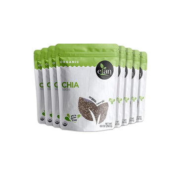 Elan Organic Chia Seeds, Non-GMO, Vegan, Gluten-Free , 8 pack