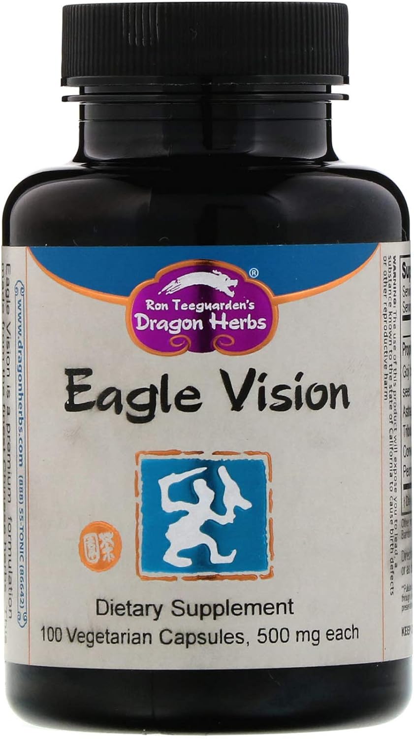 Dragon Herbs - Eagle Vision Capsules - 100 Capsules, 500 mg each